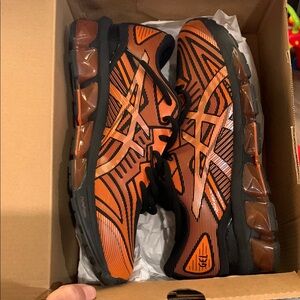 ASICS Men's Orange and Black Running Shoes